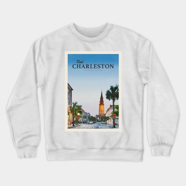 Visit Charleston Crewneck Sweatshirt by Mercury Club